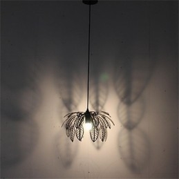Candelabru de fier în formă de frunză, retro, simplu