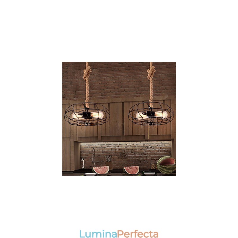 Candelabru cu ventilator industrial creativ american Lron Rope vintage