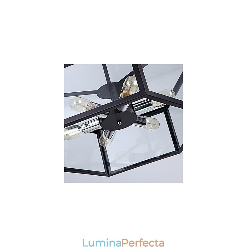 Candelabru din Sticlă Modern Minimalist Mediteranean Cafe Nordic Lampe Candelabru