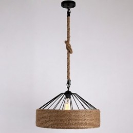 Lampă suspendată frânghie cu 1 lumină, stil mini, țară modernă și contemporană