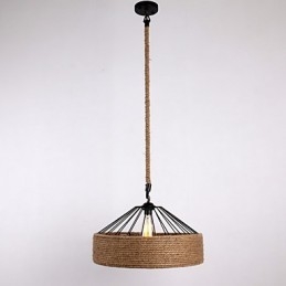 Lampă suspendată frânghie cu 1 lumină, stil mini, țară modernă și contemporană