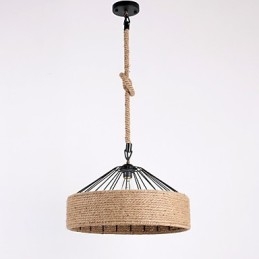 Lampă suspendată frânghie cu 1 lumină, stil mini, țară modernă și contemporană