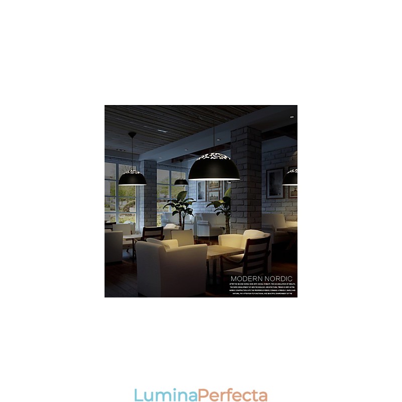 Pandantiv minimalist în stil vintage cu 1 lumină, cu abajur sculptat