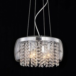 Lampă suspendată cu pictură modernă, contemporană, cristal mini
