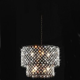Lampă suspendată modernă, contemporană, cu pictură din cristal