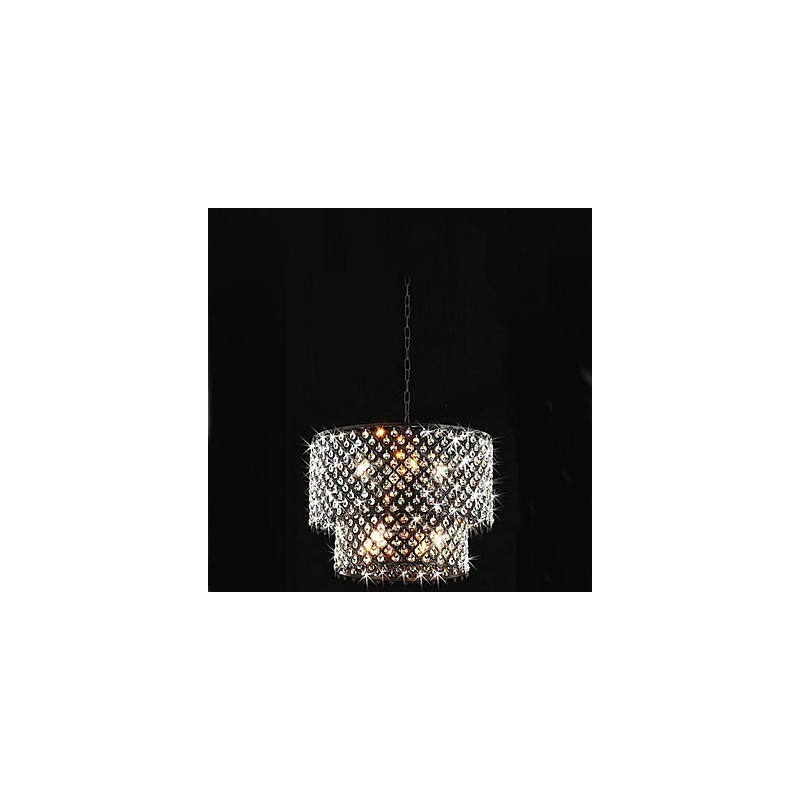 Lampă suspendată modernă, contemporană, cu pictură din cristal