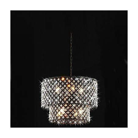 Lampă suspendată modernă, contemporană, cu pictură din cristal Lampă suspendată modernă, contemporană, cu pictură din cristal