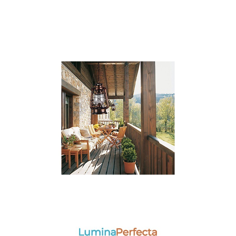 Lanterna de țară Mini Style Bronz Pandantiv