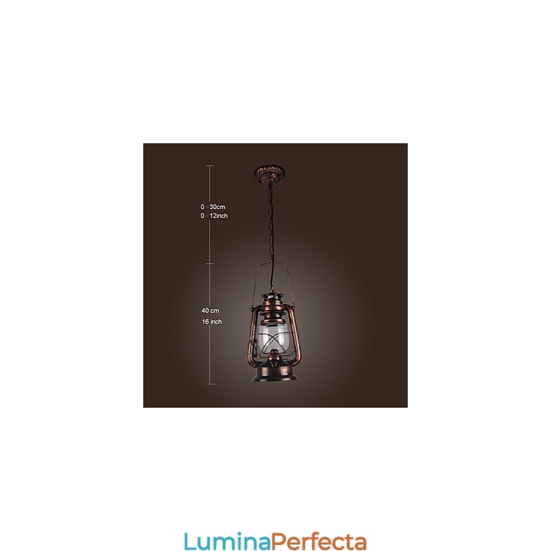 Lanterna de țară Mini Style Bronz Pandantiv