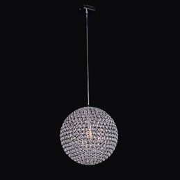 Candelabru din cristal K9 cu cadru metalic sferic simplu
