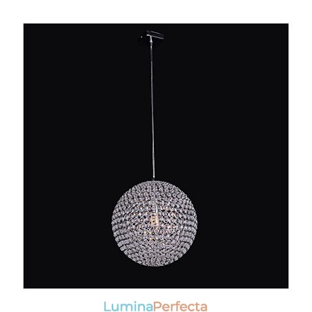 Candelabru din cristal K9 cu cadru metalic sferic simplu Candelabru din cristal K9 cu cadru metalic sferic simplu