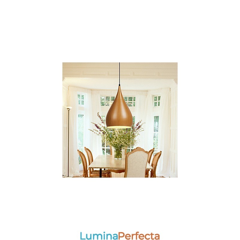 Lampă de suspendare retro Lămpi de pandantiv Cafe din metal din lemn