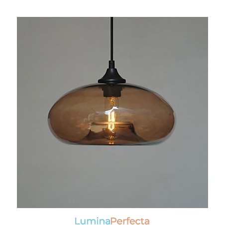 Pandantiv cu 1 lumină, caracteristică modernă, cu abajur transparent Pandantiv cu 1 lumină, caracteristică modernă, cu abajur transparent