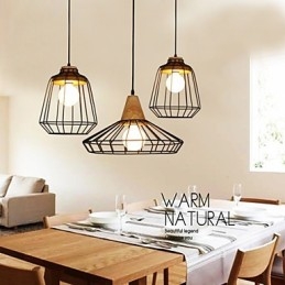Candelabru Nordic Creativ din Fier Forjat Cafe Retro Net Droplight