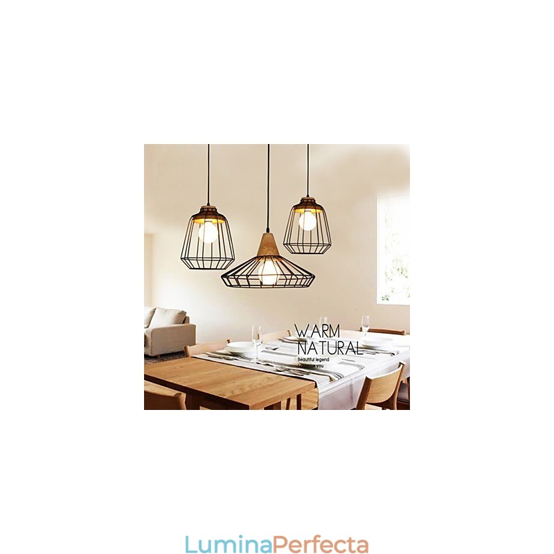 Candelabru Nordic Creativ din Fier Forjat Cafe Retro Net Droplight
