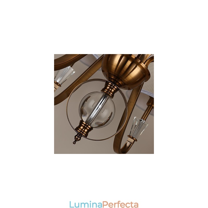 Rustic Lodge Vintage Crystal Mini Candelabru din metal galvanizat