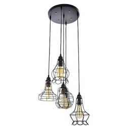 Candelabru din metal cu pictură în stil country