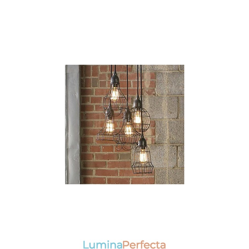 Candelabru din metal cu pictură în stil country