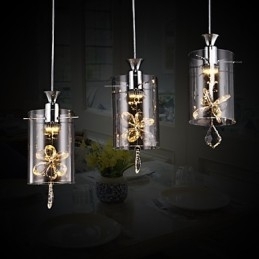Lampă suspendată din sticlă modernă contemporană din cristal