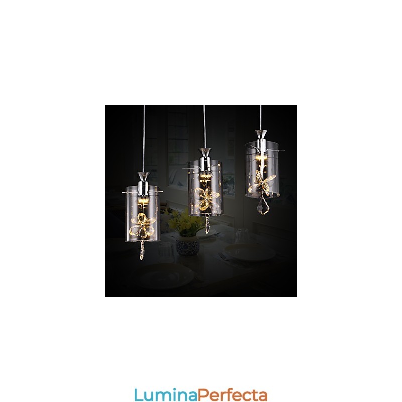 Lampă suspendată din sticlă modernă contemporană din cristal