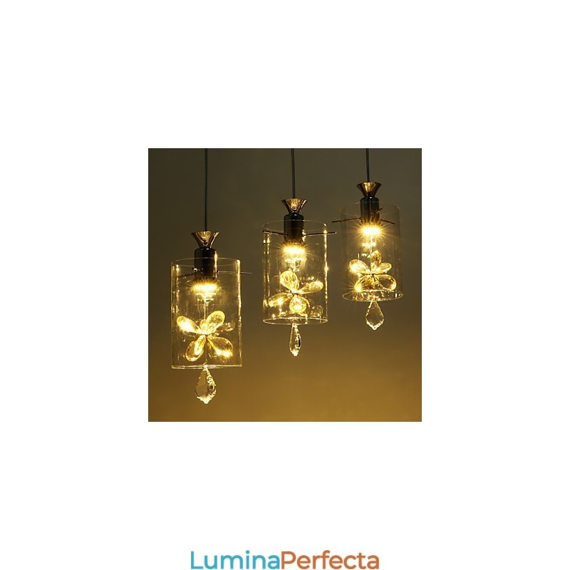 Lampă suspendată din sticlă modernă contemporană din cristal