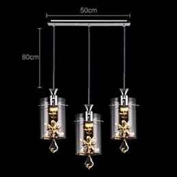 Lampă suspendată din sticlă modernă contemporană din cristal