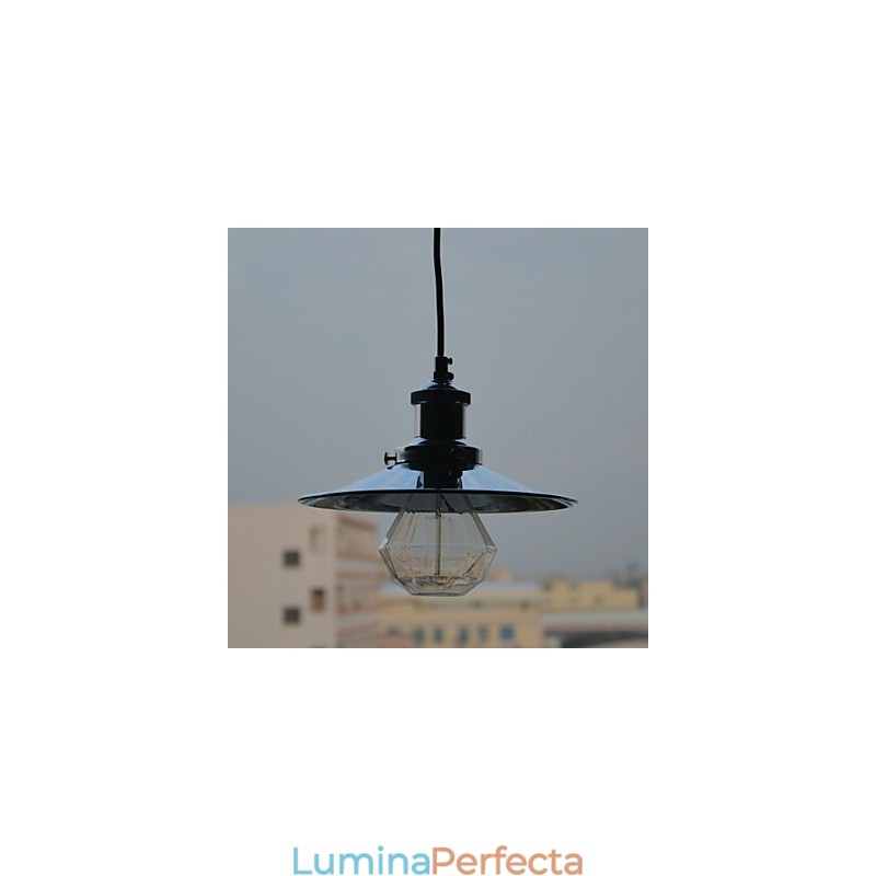 Lampă suspendată Country din metal cromat