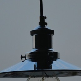 Lampă suspendată Country din metal cromat