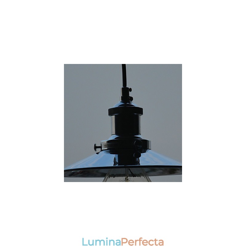 Lampă suspendată Country din metal cromat