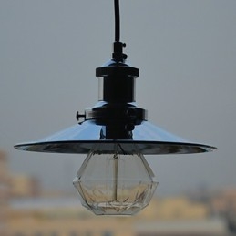 Lampă suspendată Country din metal cromat