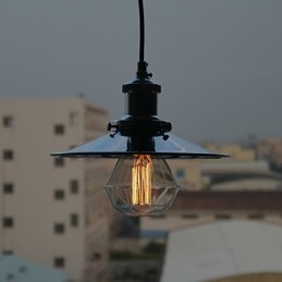 Lampă suspendată Country din metal cromat