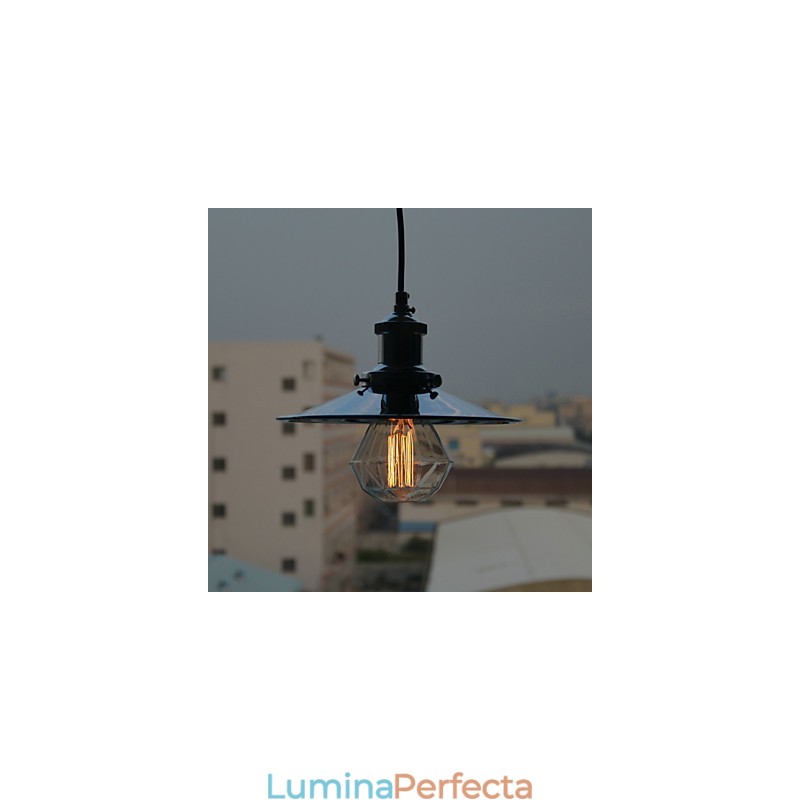 Lampă suspendată Country din metal cromat