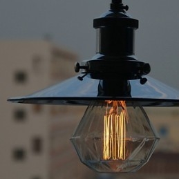 Lampă suspendată Country din metal cromat