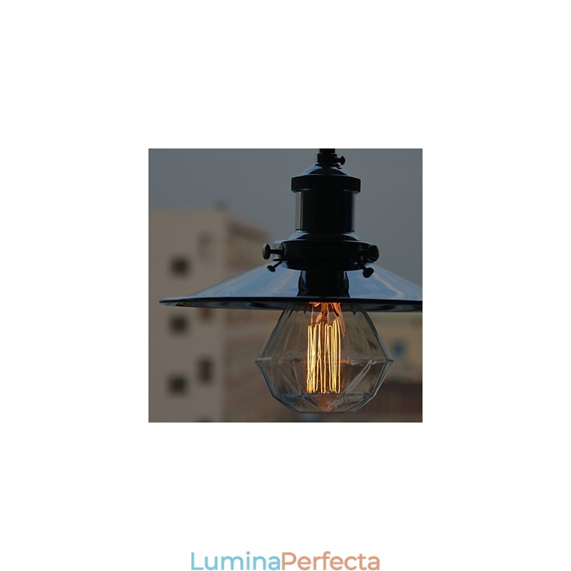 Lampă suspendată Country din metal cromat