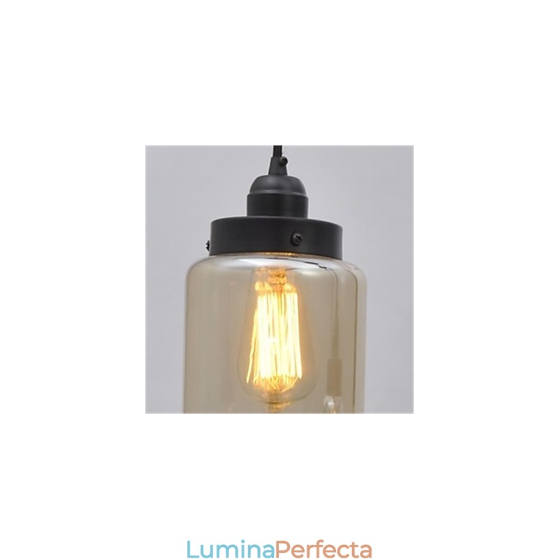 Candelabru american retro minimalist din sticlă