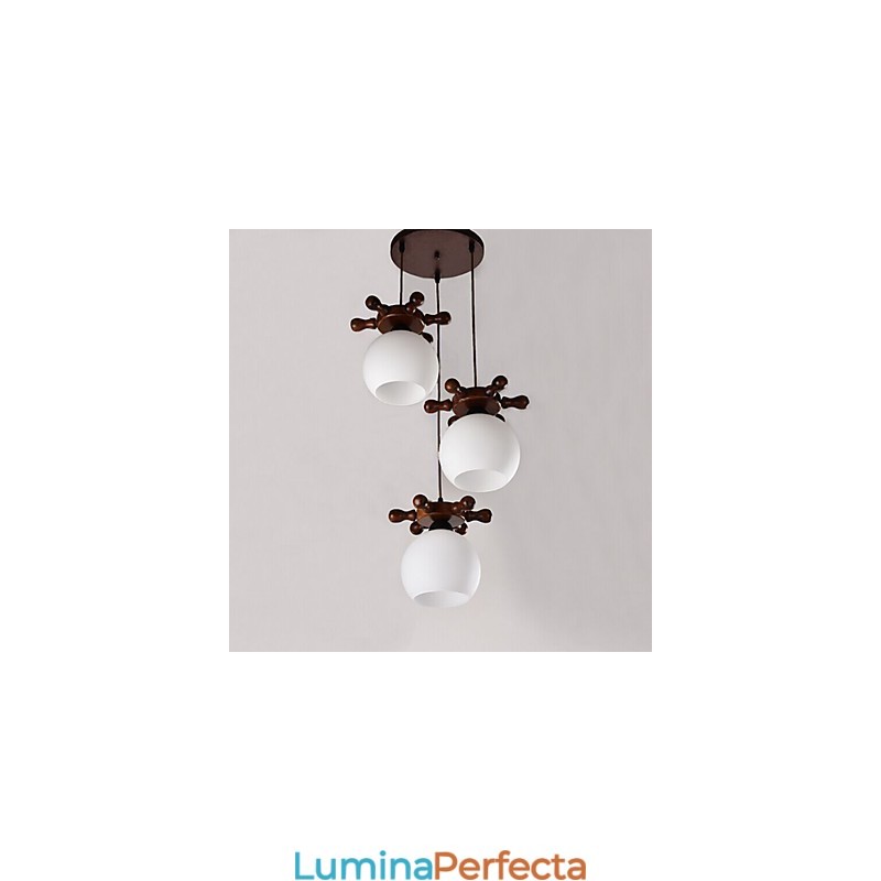 Cârmă europeană a navei mediteraneene Pandantiv pentru mese din sticlă Lămpi simple moderne din lemn masiv