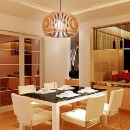 Design Stil Circular Caracteristică L Lampă suspendată 1 Lemn deschis