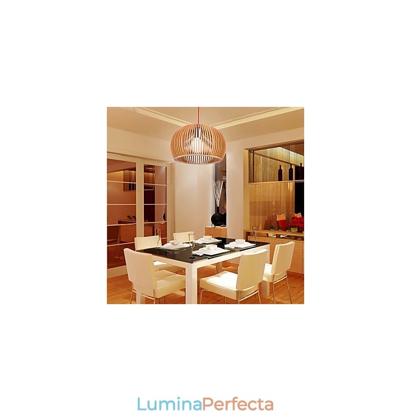 Design Stil Circular Caracteristică L Lampă suspendată 1 Lemn deschis