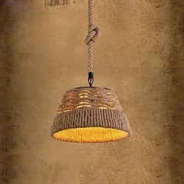 Loft Industrial Wind Creative Nordic Cânepă Funie Mese Candelabru Lampă