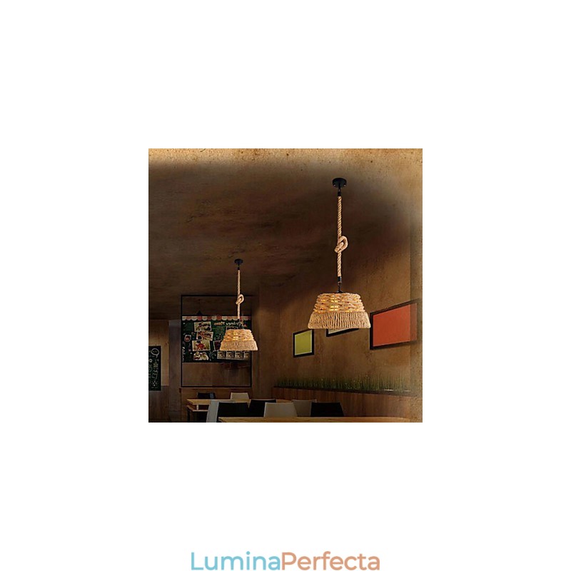 Loft Industrial Wind Creative Nordic Cânepă Funie Mese Candelabru Lampă
