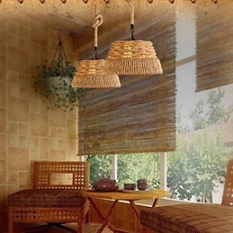 Loft Industrial Wind Creative Nordic Cânepă Funie Mese Candelabru Lampă