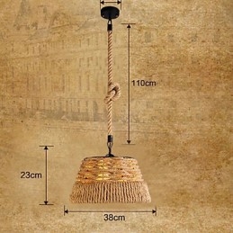 Loft Industrial Wind Creative Nordic Cânepă Funie Mese Candelabru Lampă