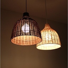 Stil rural Cany Art Creative Hand Made By The Cane Makes Up Droplight Lamp