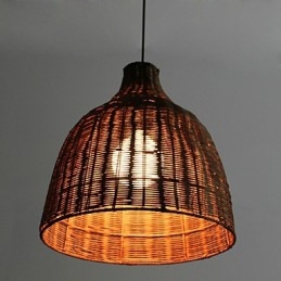 Stil rural Cany Art Creative Hand Made By The Cane Makes Up Droplight Lamp