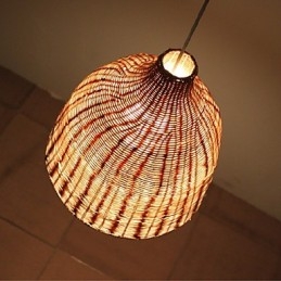 Stil rural Cany Art Creative Hand Made By The Cane Makes Up Droplight Lamp