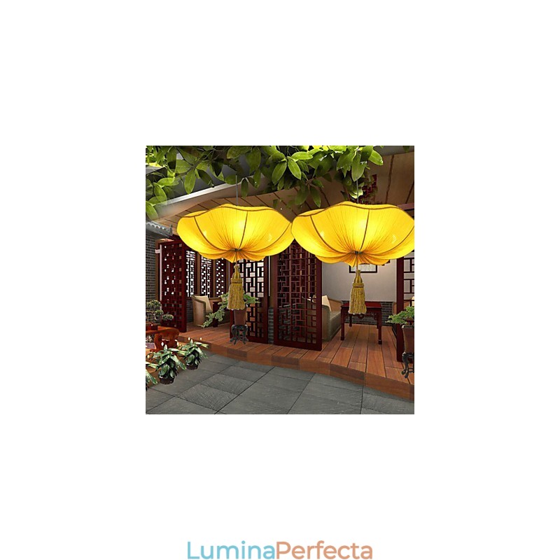 Artă din pânză Imitație romantică de lumina clasică Droplight Asia de Sud-Est Lotus Lantern Lamp Light
