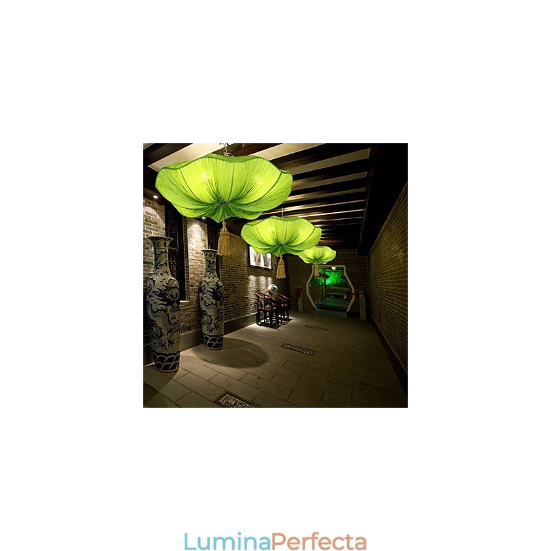 Artă din pânză Imitație romantică de lumina clasică Droplight Asia de Sud-Est Lotus Lantern Lamp Light
