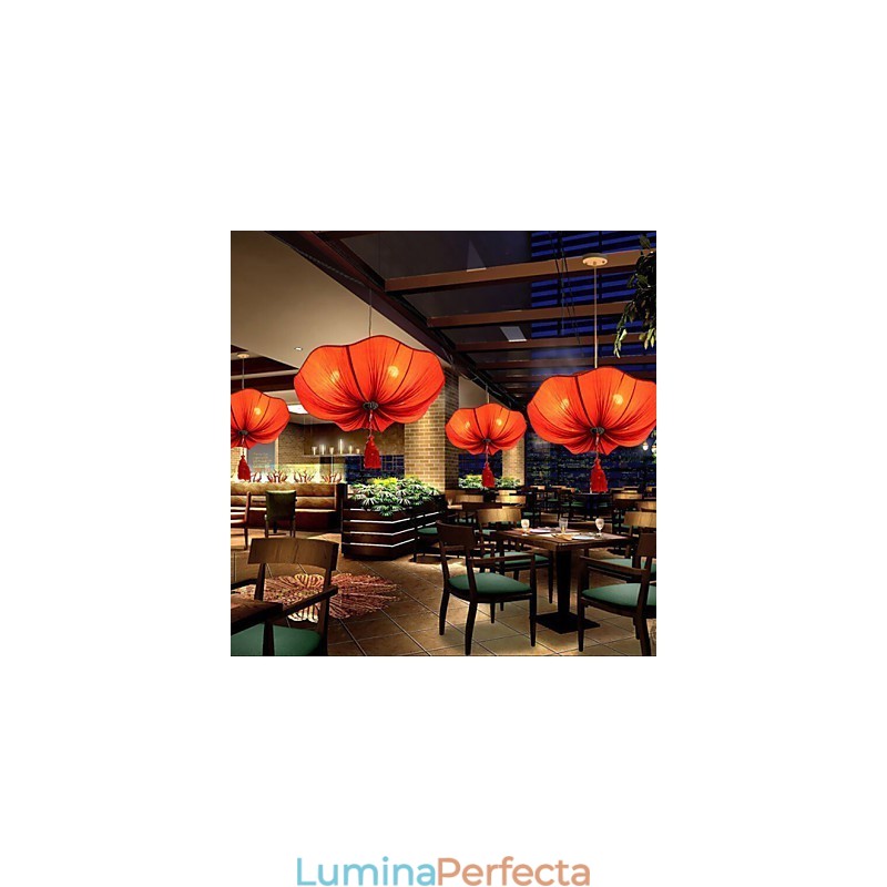 Artă din pânză Imitație romantică de lumina clasică Droplight Asia de Sud-Est Lotus Lantern Lamp Light