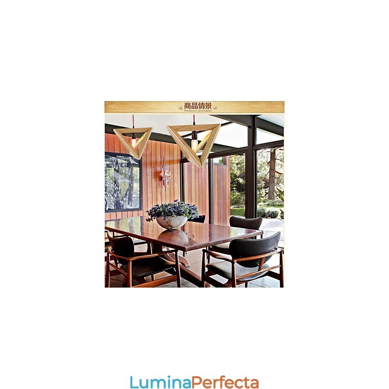 Lampă suspendată modernă din lemn Lampe suspendate simple Lampă pendant cafenea