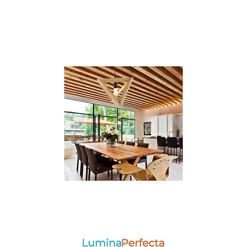 Lampă suspendată modernă din lemn Lampe suspendate simple Lampă pendant cafenea